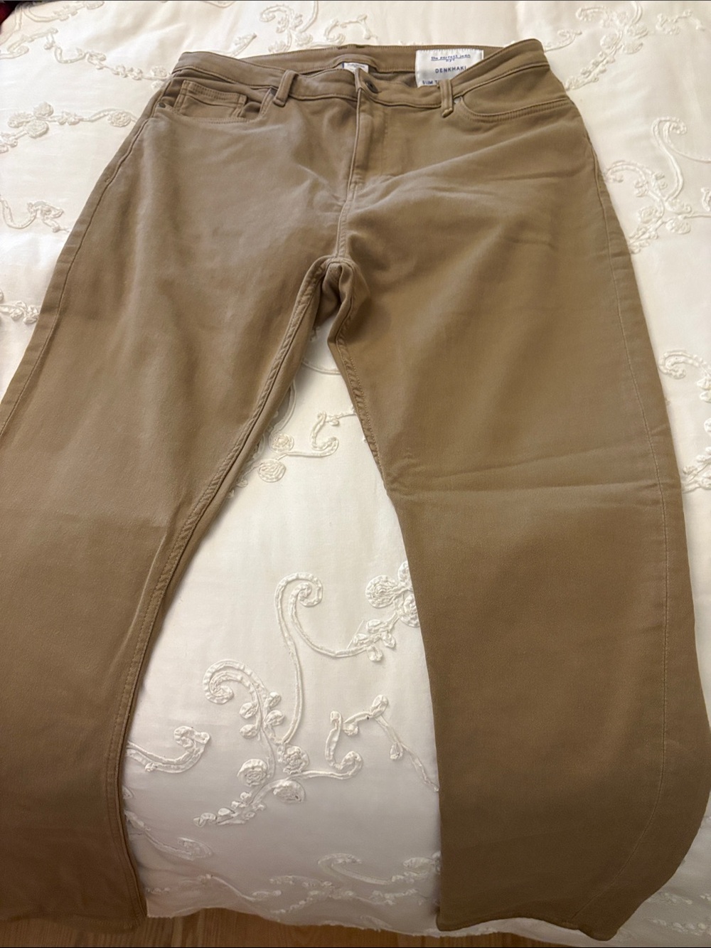 DENKHAKI Men's Slim Straight Jeans in Khaki
